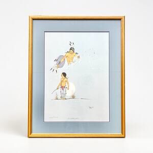 Jerome Tiger “ The Guardian Spirit” Framed & Signed Litho Print 24”X19” w/COA